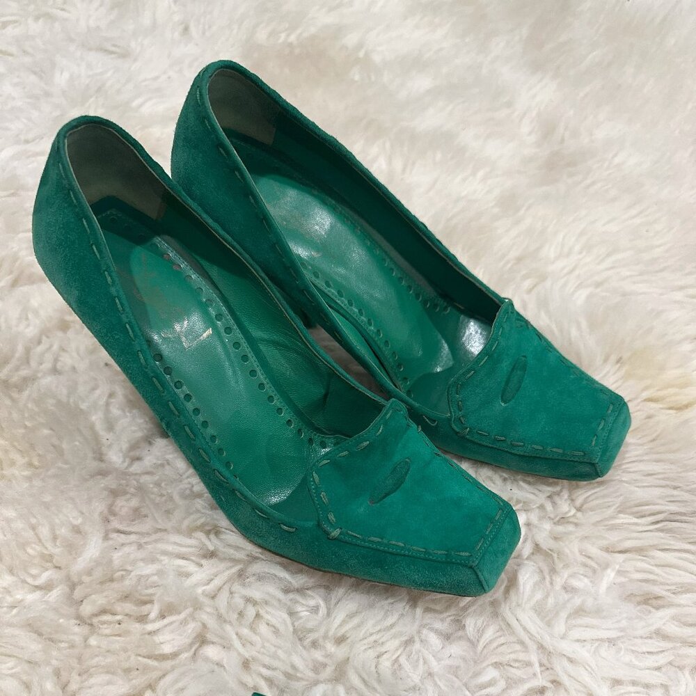 Yves Saint Laurent YSL Runway Suede Heels Pumps 38